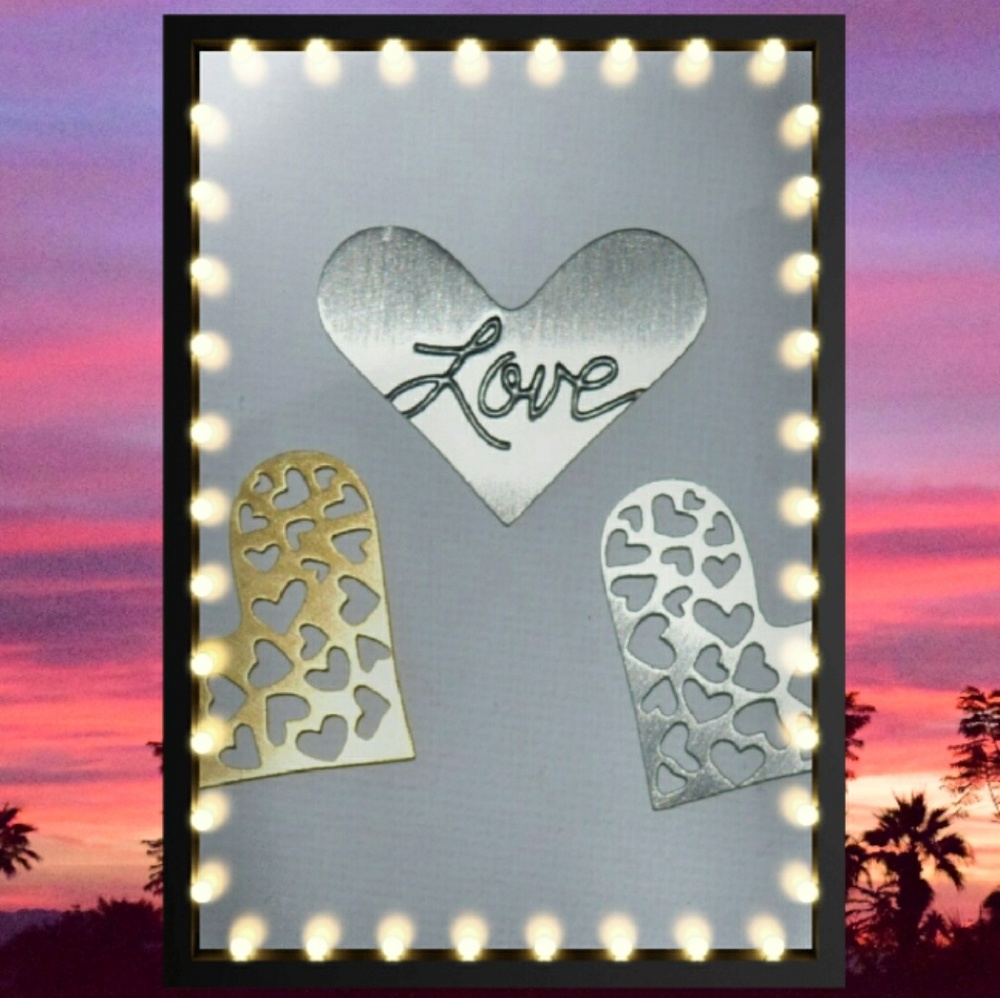 3 New heart plates for large Orgami Owl locket